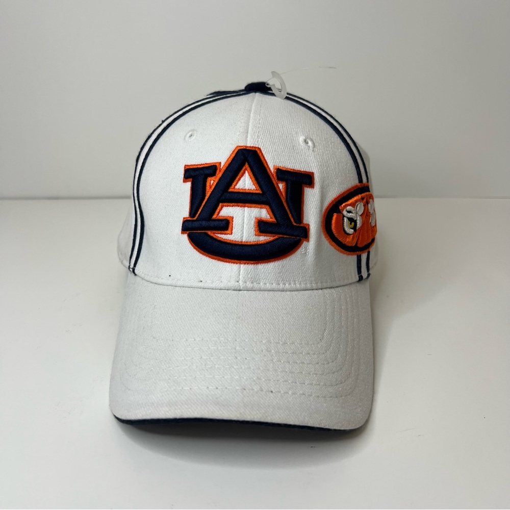 Auburn University Tigers Hat Top of the World One Size White Tiger Eyes NWOT